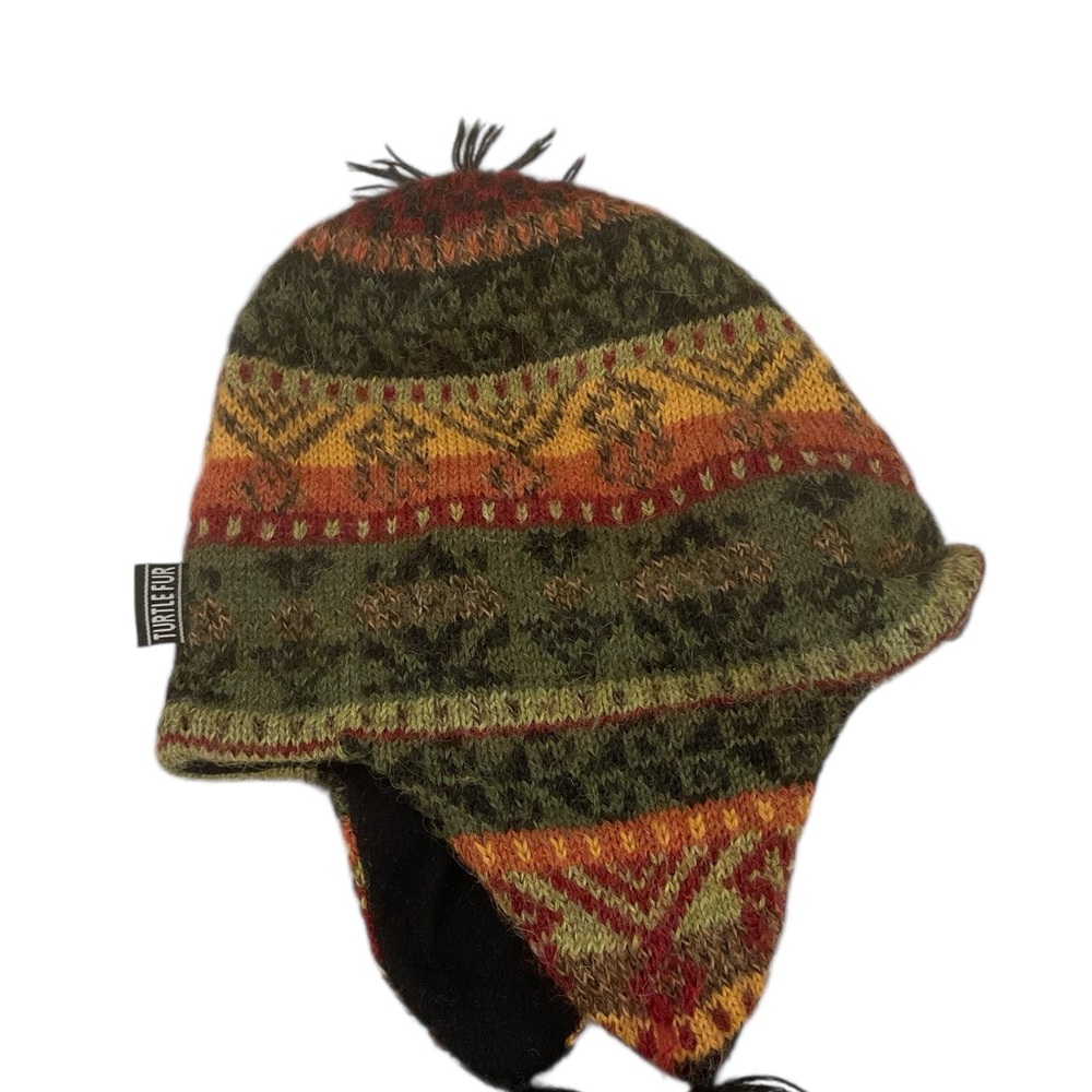 Turtle fur 100% alpaca Bolivian hat - Picture 5 of 6